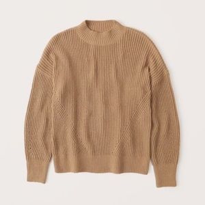 NWT A&F Boyfriend Chenille Camel Sweater XS